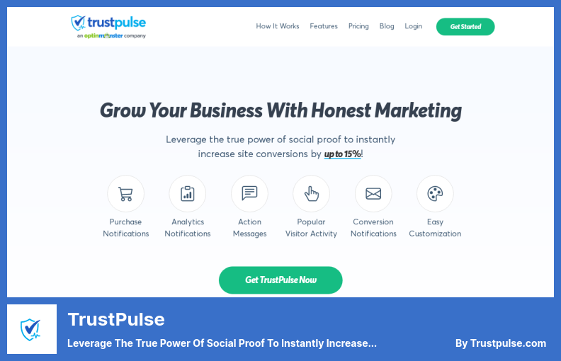 ปลั๊กอิน TrustPulse - ใช้ประโยชน์จากพลังที่แท้จริงของหลักฐานทางสังคมเพื่อเพิ่มการแปลงไซต์ทันที