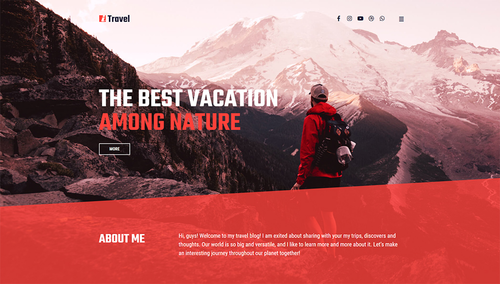 2022년 블로그 유형: iTravel WordPress 테마