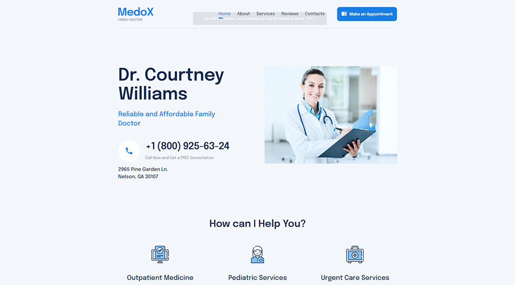 MedoX Doctor 디렉토리 HTML5 템플릿