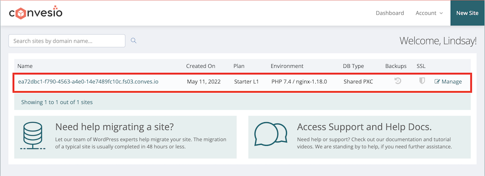 convesio di hosting wordpress gestito