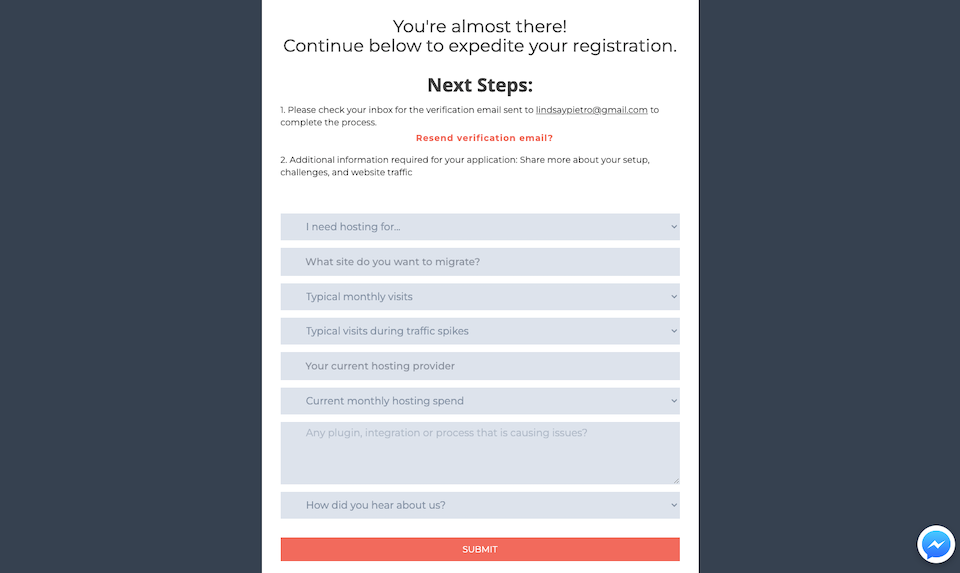 convesio di hosting wordpress gestito