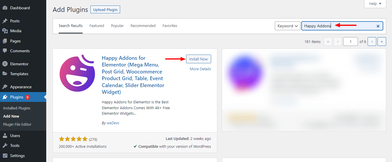 كيفية تثبيت ملحقات WordPress - 3 طرق سهلة 2 Search and Install Plugins