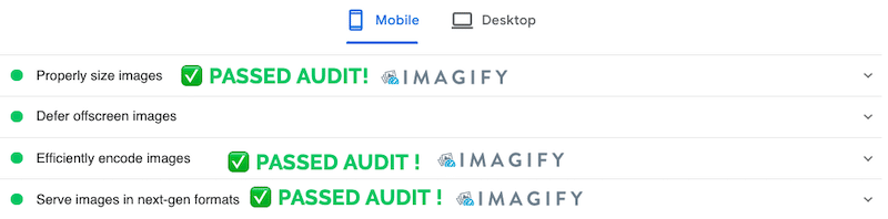 Imagifyで監査に合格-出典:PageSpeed Insights