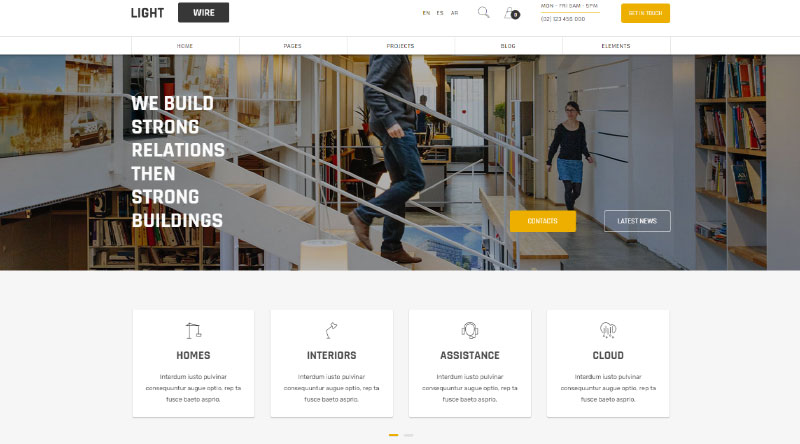 Lightwire WordPress theme