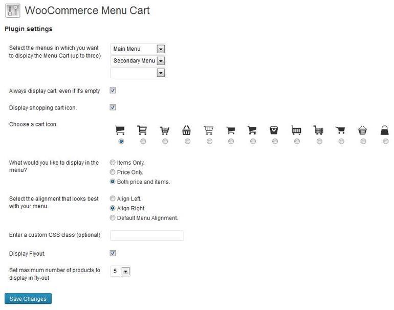 woocommerce Menü Warenkorb