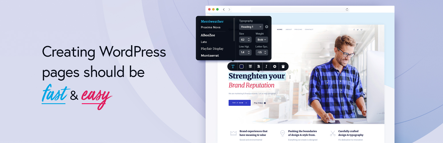 Brizy Visual Page Builder pour WordPress