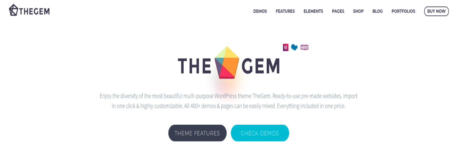 Tema premium de WordPress de TheGem