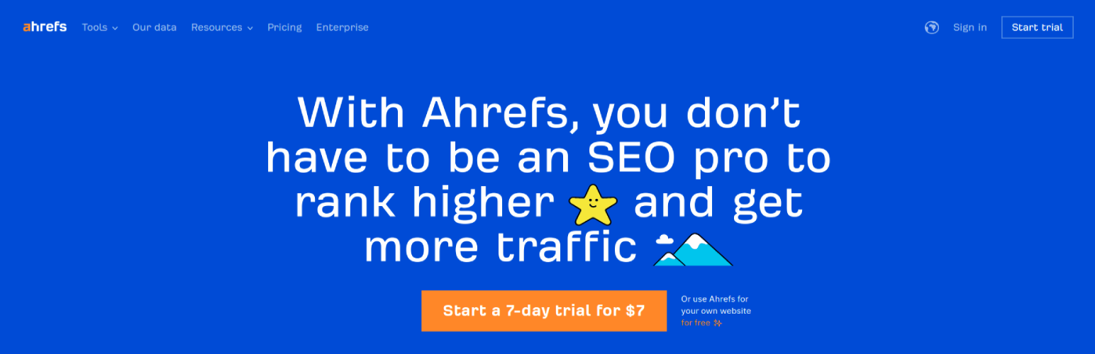 Outil de référencement WordPress Ahrefs