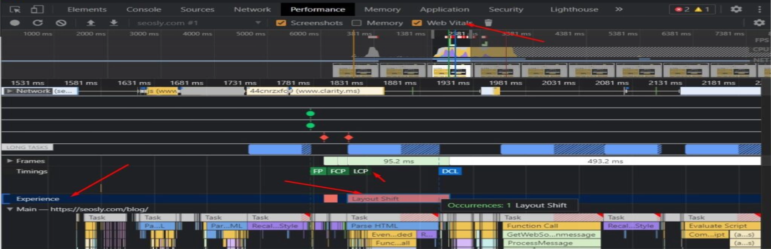 Chrome DevTools und Core Web Vitals Measurement