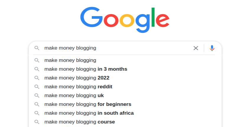 Google Autosuggest สำหรับทำเงิน บล็อก