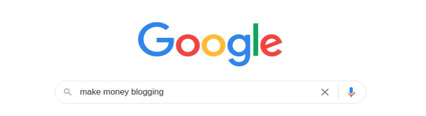 การค้นหาของ Google สำหรับการทำเงินบล็อก