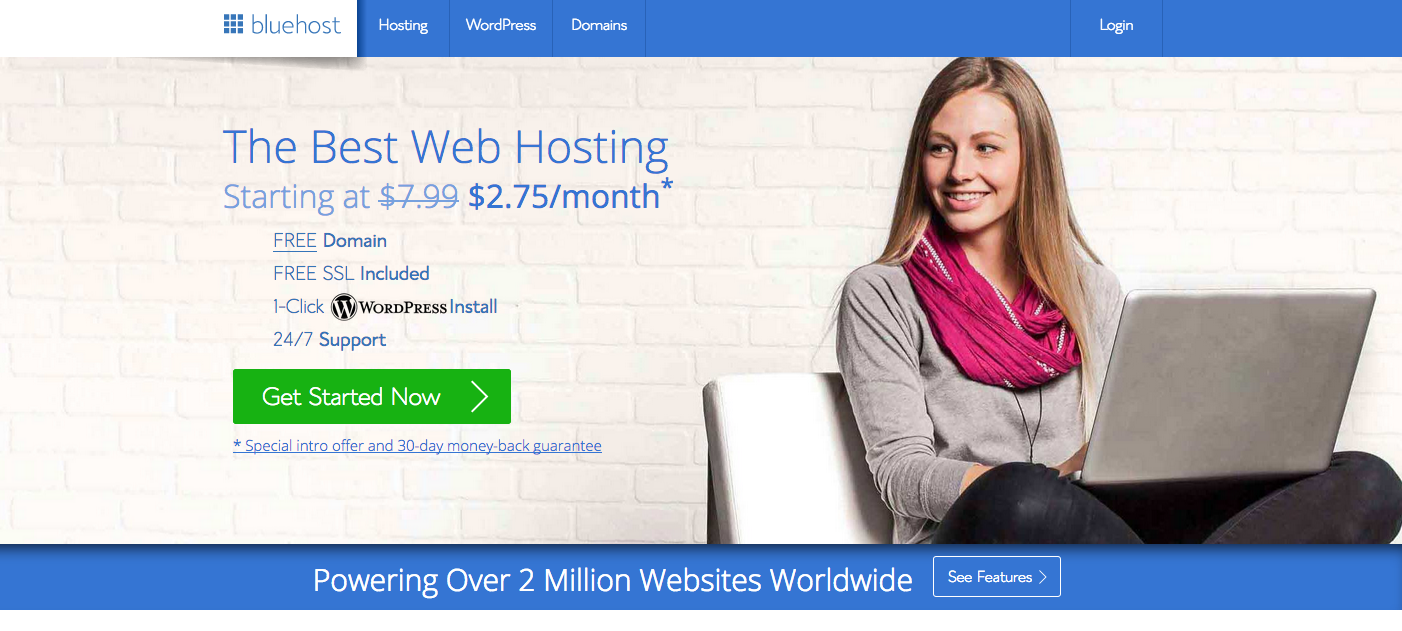 Revisión de alojamiento Bluehost