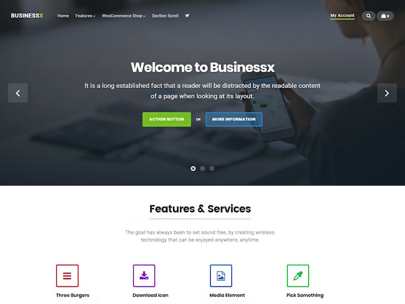 BusinessX WordPress 主題
