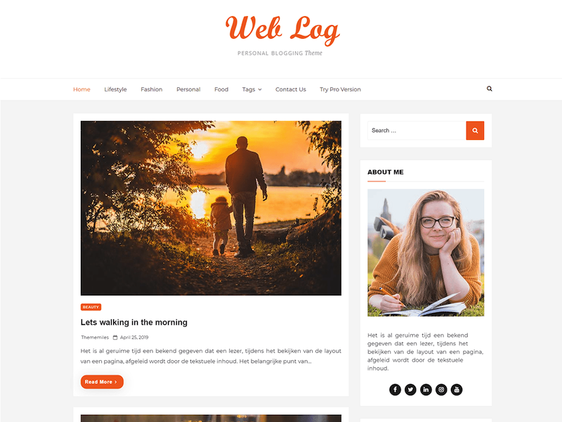 网络日志是一个免费的古腾堡兼容 WordPress 主题