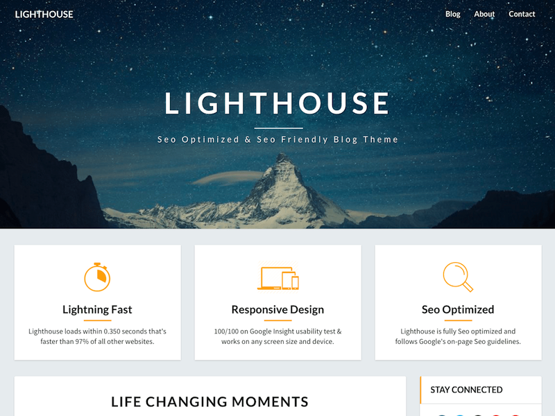 灯塔 WordPress 主题