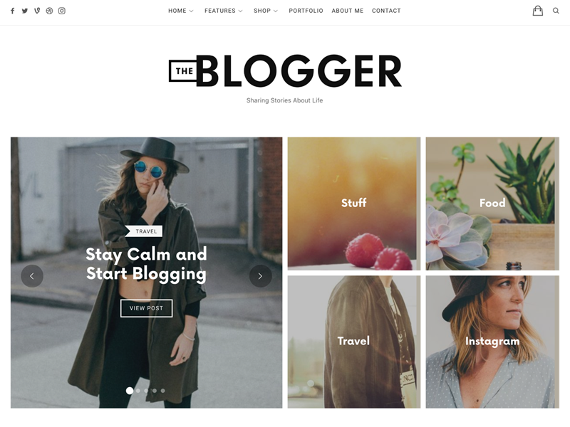 Il tema WordPress di TheBlogger