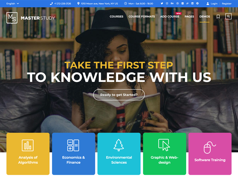 Tema WordPress educativo per Masterstudy