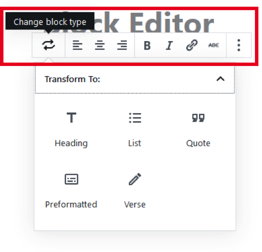 Pengaturan Blok Gutenberg