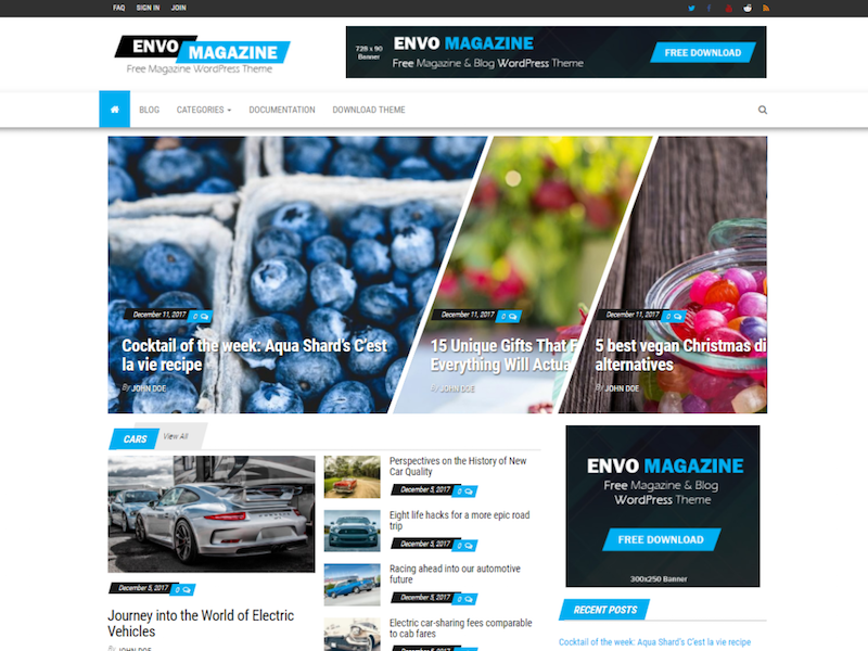 Tema WordPress Majalah Envo