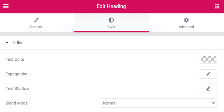 Stili tutorial di Elementor