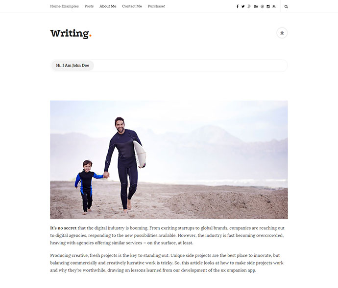 깨끗하고 최소한의 블로그 WordPress 테마 작성