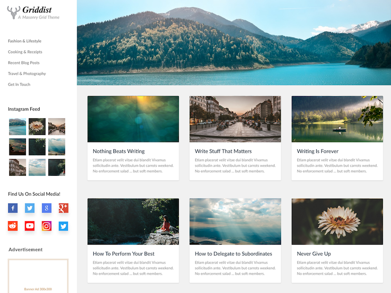 Tema WordPress Griddist