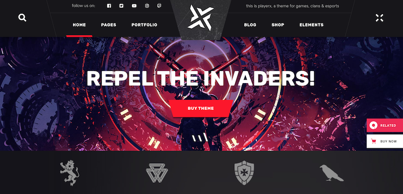 Tema WordPress PlayerX