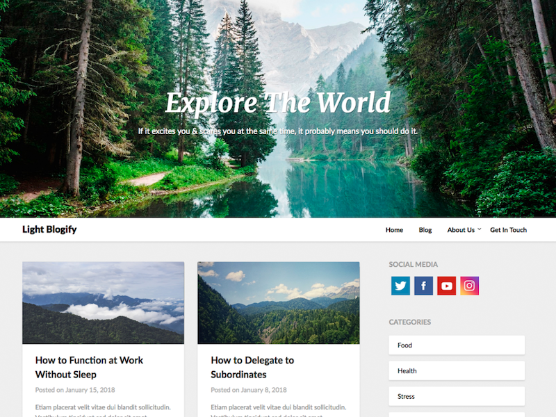 Tema WordPress LightBlogify