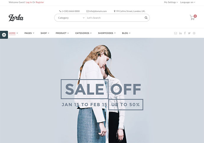 Wunderbares Mode-WooCommerce-Theme