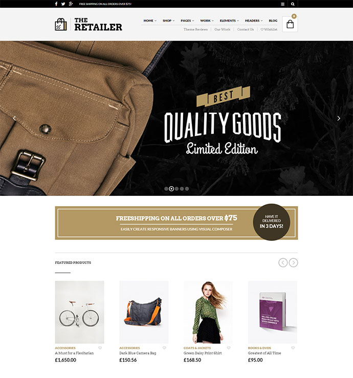 Der Einzelhändler – Responsives WordPress-Theme