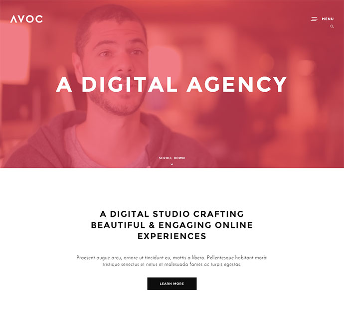 Avoc - 최소 포트폴리오 / 대행사 WordPress 테마