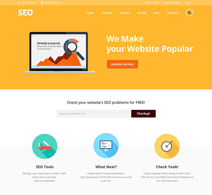 SEO 및 마케팅 서비스 WordPress 테마