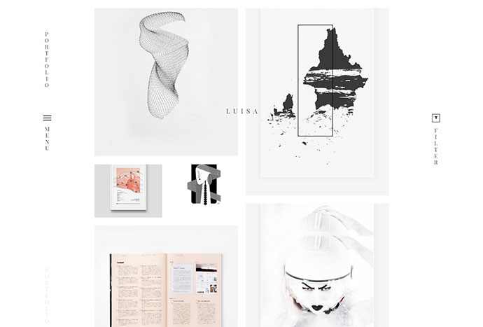 LUISA - Minimalistisches Portfolio & Blogging WP Theme