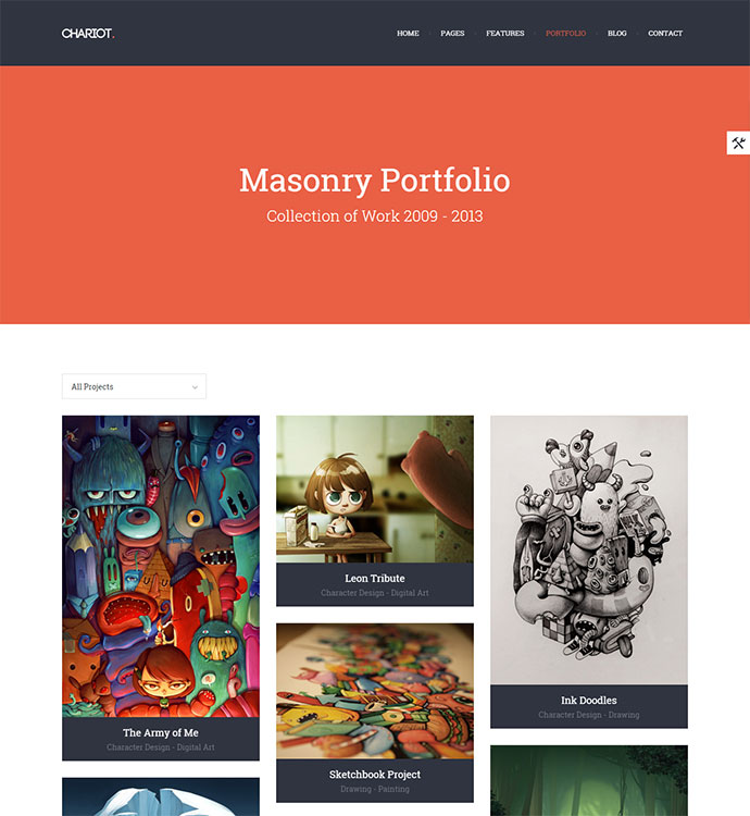 Chariot - Professionelles Responsive Portfolio-Theme