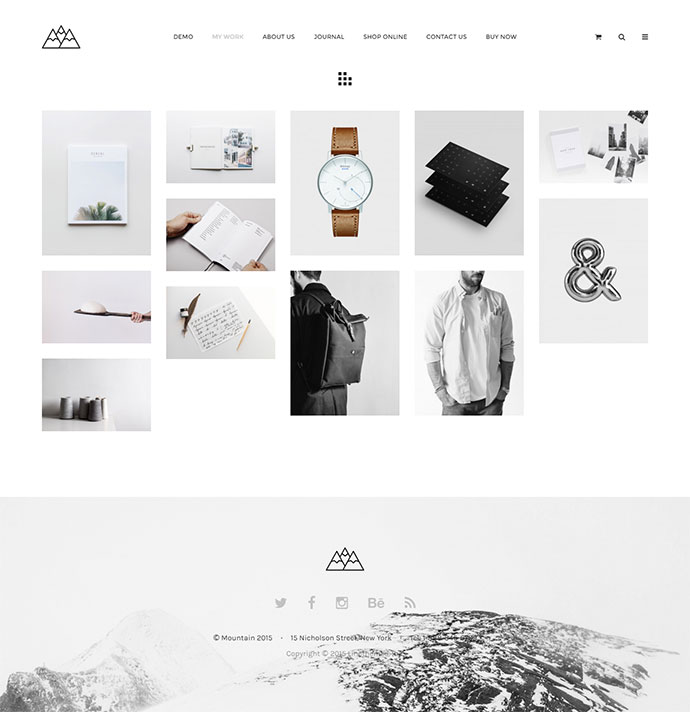 Berg - Das minimalistische Portfolio-Thema zur Inspiration