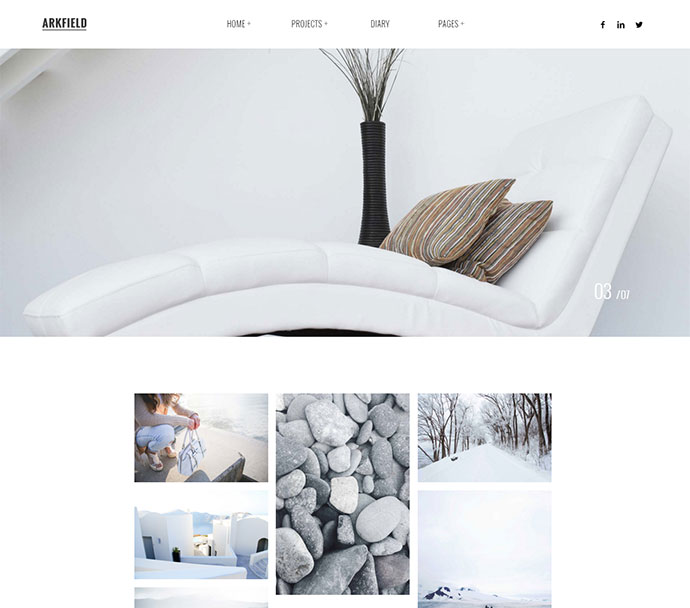 ARKFIELD - Ein elegantes Portfolio-WordPress-Theme