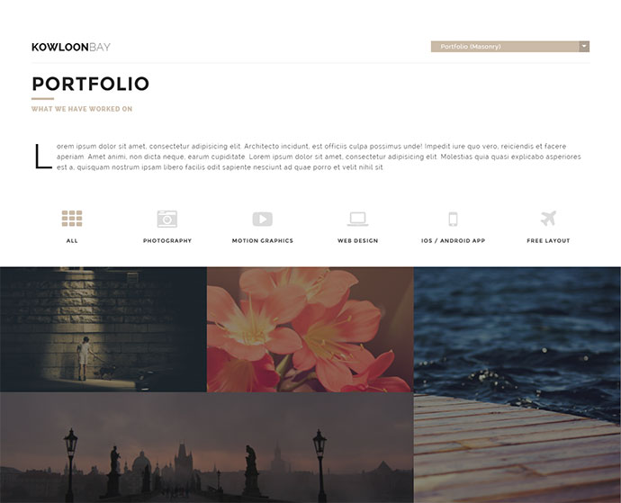 KowloonBay - Mehrseitiges Portfolio / Blog WP-Theme