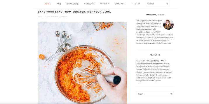 дочерняя тема foodie pro genesis framework