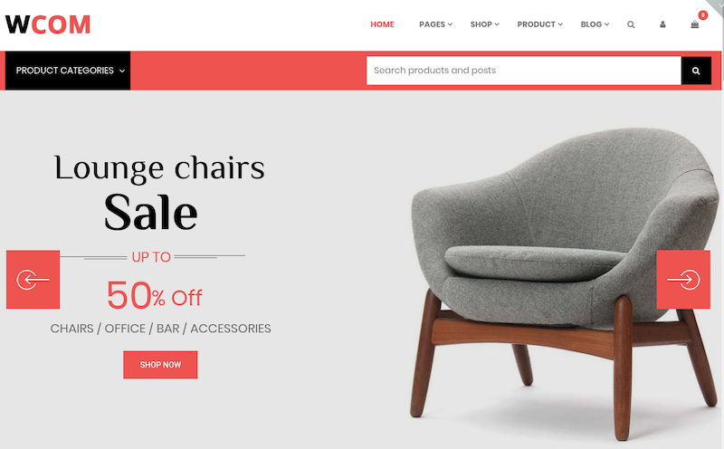 tema wordpress wcom untuk situs web eCommerce
