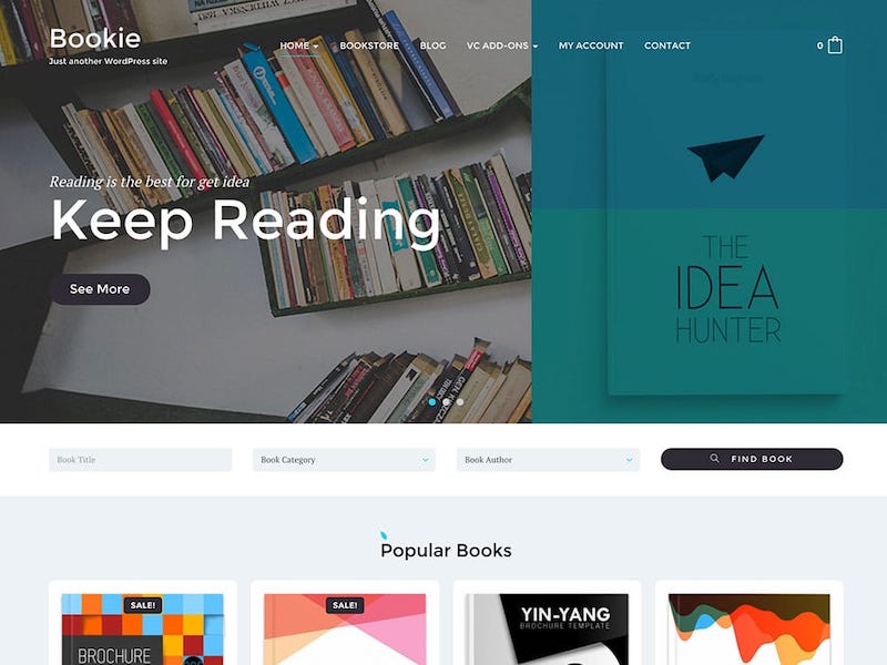 tema wordpress bandar untuk situs web eCommerce