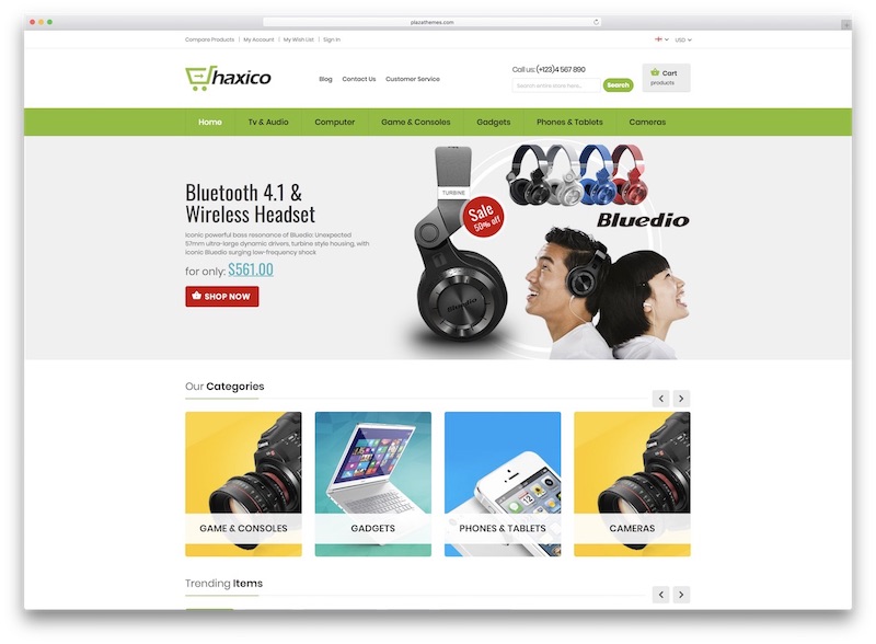 tema haxico wordpress untuk situs web eCommerce