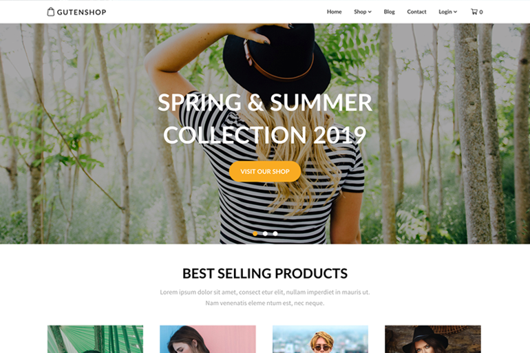 tema wordpress gutenshop
