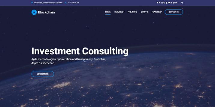 thème wordpress blockchain par CSSigniter
