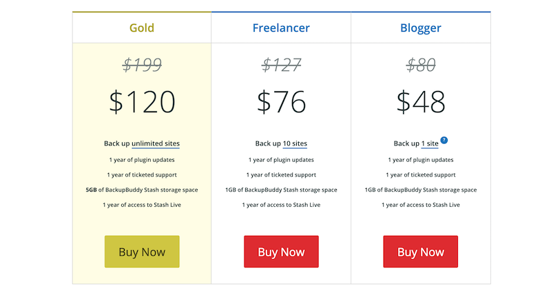 remise sur les prix de backupbuddy