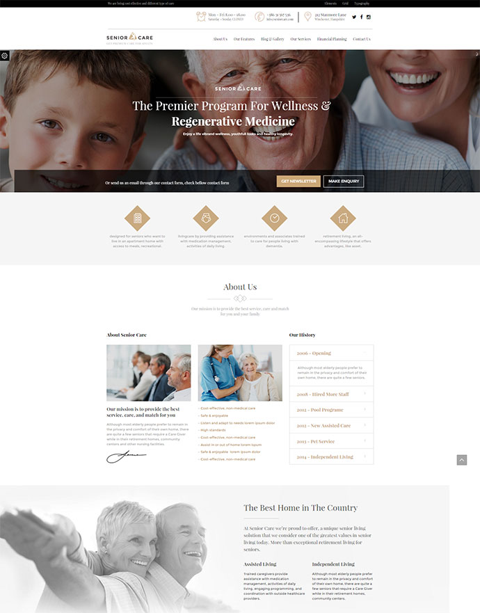 Senior | WordPress-Theme für Gesundheit und medizinische Versorgung