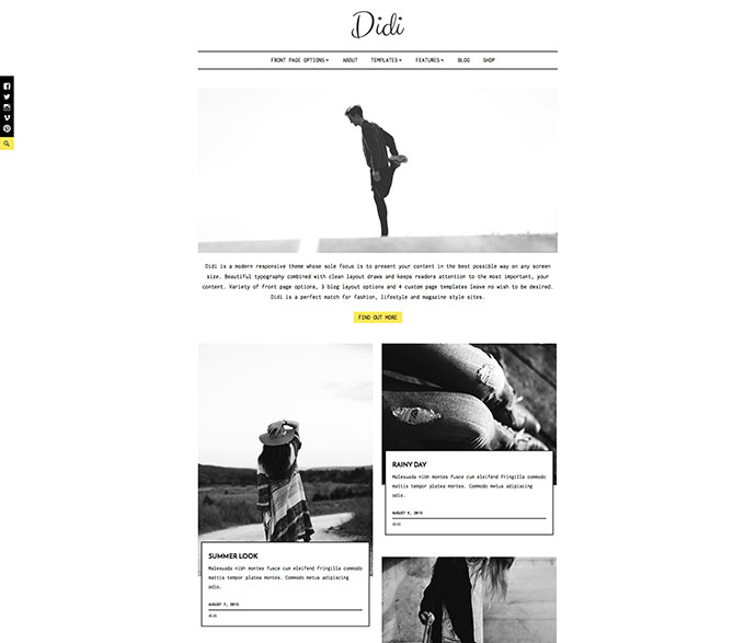 Didi Fashion Blog WordPress-Theme