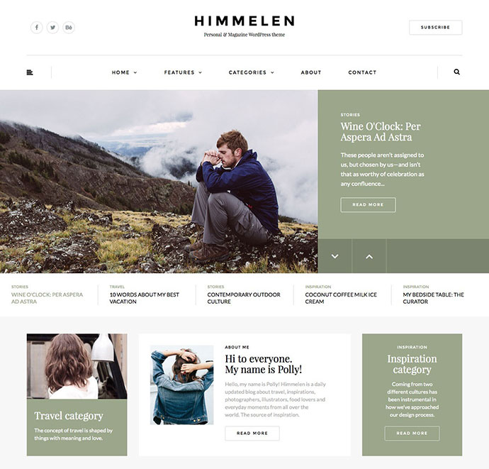 Himmelen - Persönliches WordPress-Blog-Theme