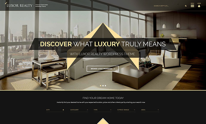 LUXOR Responsives WordPress-Immobilienthema
