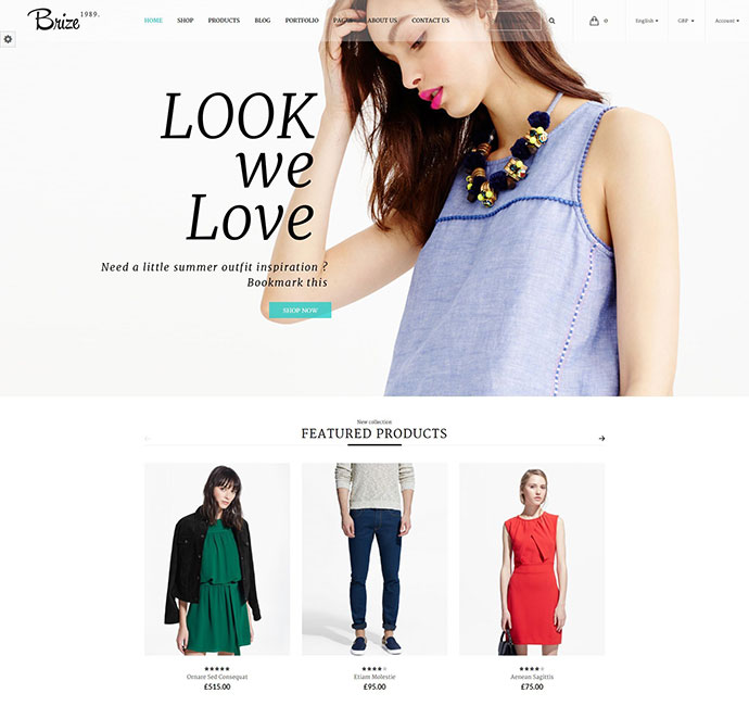 Brize - Responsives WooCommerce-Modethema