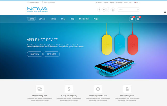 SNS Nova - Digital Store WordPress-Theme